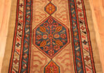 Tribal Design Light Color Antique Long And Narrow Persian Camel Hair Serab Hallway Runner Rug 43819 by Nazmiyal Antique Rugs