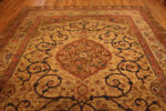 Refined Room Size Antique Floral Celtic Influence Irish Rug 43697 by Nazmiyal Antique Rugs
