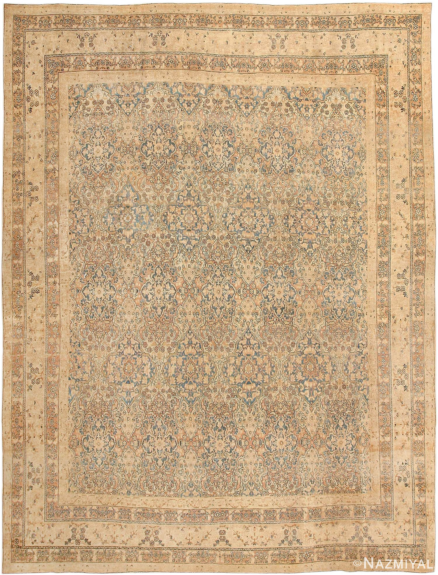 Decorative Fine Antique Room Size Persian Kerman Rug 42486 Nazmiyal