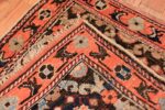 Weave detail small antique silk and cotton Indian Agra rug 41163 by Nazmiyal