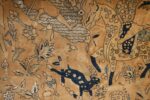 antique silk and wool agra indian rug 3450 field cu Nazmiyal