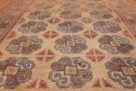 Beautiful Light Green Antique Khotan Rug 42439 Geometric Field Nazmiyal