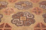 Beautiful Light Green Antique Khotan Rug 42439 Rows of Medallions Nazmiyal