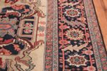 Oversize Antique Persian Heriz Serapi Persian Rug 44085 Border Nazmiyal