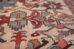 Oversize Antique Persian Heriz Serapi Persian Rug 44085 Green Branches Nazmiyal