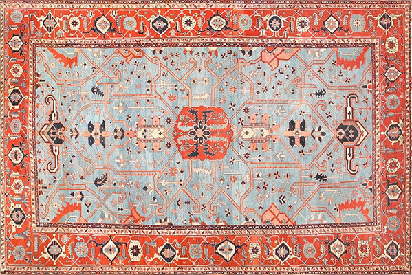 Qajar Dynasty 19th Century Rugs Qajar Dynasty 19th Century Rugs - Antique Persian Heriz Serapi Rug by Nazmiyal