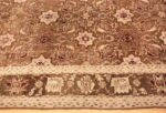 Border Antique Green Indian Agra rug 44605 by Nazmiyal