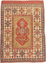 Full view Small scatter size Tribal Antique Turkish Bergama rug 44443 by Nazmiyal