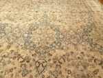 Light Neutral Color Fine Weave Oversized Antique Floral Persian Kerman 19th Century Rug Medallion Light Neutral Color Fine Weave Oversized Antique Floral Persian Kerman 19th Century Rug Medallion 43946 by Nazmiyal Antique Rugs