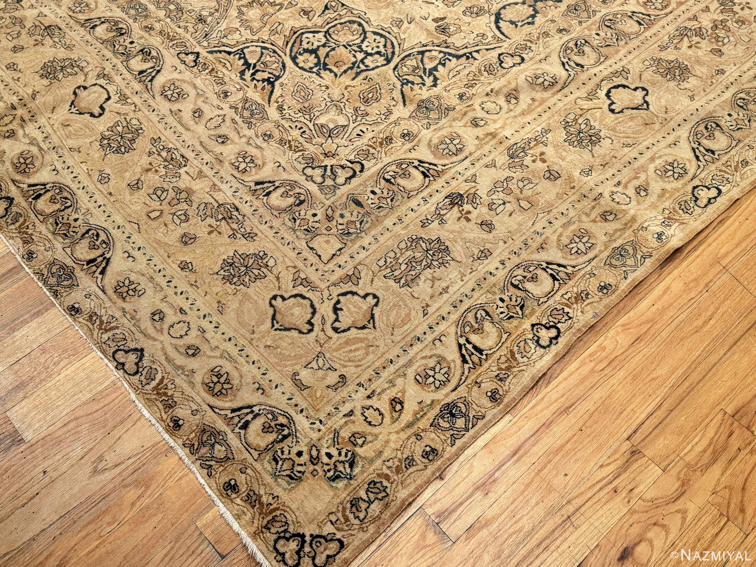 Antique Kerman Persian Rug Corner 43946 by Nazmiyal Antique Rugs