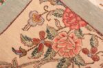 Weave detail Vintage floral Persian Tabriz runner rug 44738 by Nazmiyal