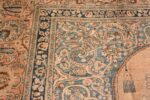 Top corner detail Oversized Antique Khorassan Persian Tree of Life rug 41935 by Nazmiyal