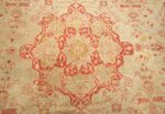 antique turkish oushak rug 43945 medallion Nazmiyal
