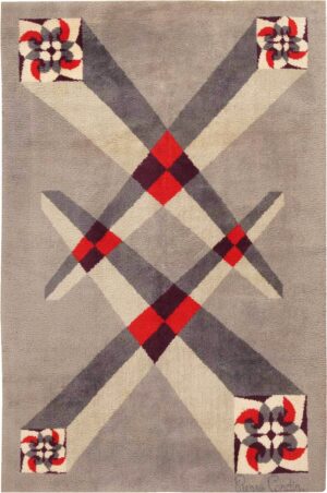 Vintage Art Deco Rug By Pierre Cardin #44896 by Nazmiyal Antique Rugs