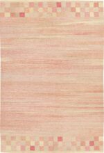 Soft Pink Vintage Room Size Swedish Kilim Rug 44880 by Nazmiyal Antique Rugs