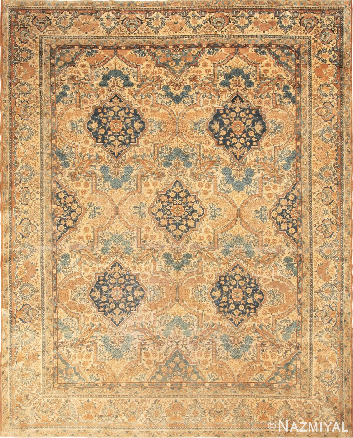 Full view antique Persian Kerman rug 44784 by Nazmiyal