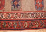 small scatter size tribal antique persian kurdish rug 44932 border Nazmiyal
