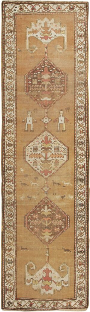 Antique Serab Persian Runner Rug 43976 Detail/Large View