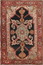 Antique Heriz Serapi Persian Rugs 44177 Nazmiyal