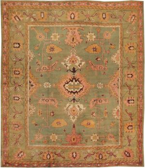 Antique Oushak Turkish Rug 44724 Nazmiyal Antique Rugs