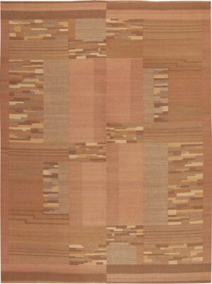 Vintage Deco Swedish Kilim Rug 44879 Nazmiyal Antique Rugs