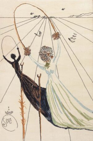 Vintage Art Deco Modernist Carpet By Salvador Dali 44903 Main Image