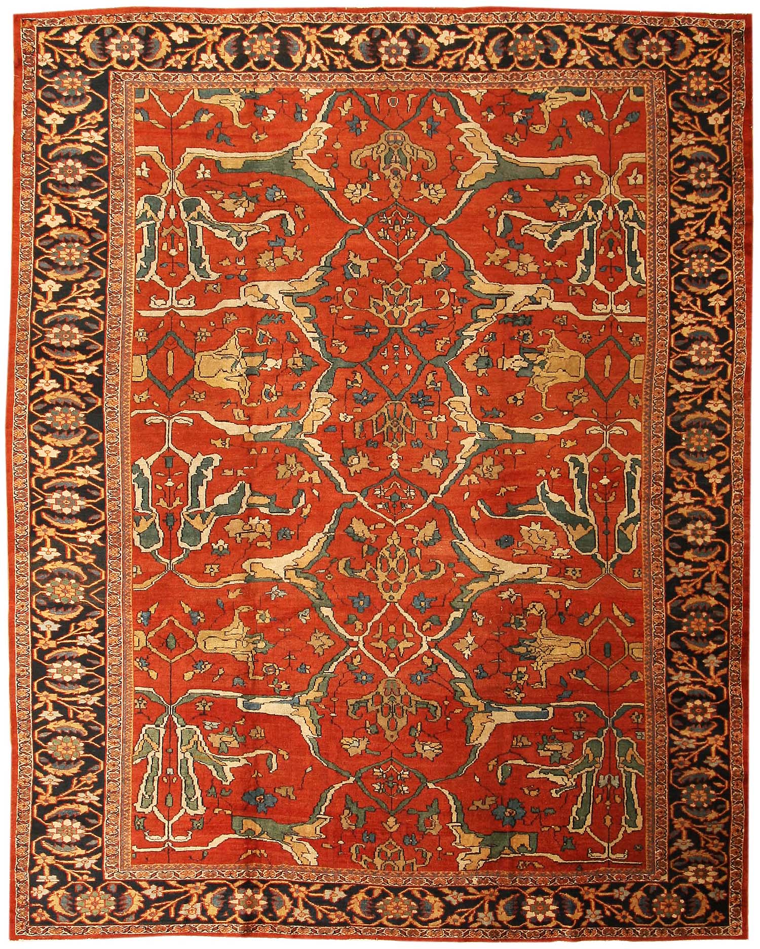 Sultanabad | Antique Persian Sultanabad Rug 43442 Nazmiyal Rugs