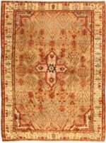 Antique Silk Heriz Serapi Persian Rugs 40829 Main Image