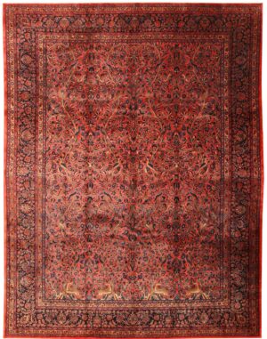 Antique Kashan Persian Rug #43528 by Nazmiyal Antique Rugs
