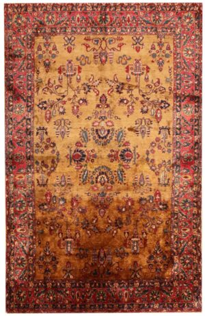 Antique Silk Kashan Persian Rug 43902 Nazmiyal Antique Rugs