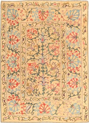 Antique Suzani Rug 42896 Detail/Large View