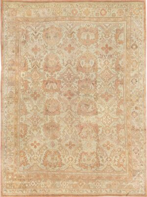 Antique Oushak Turkish Rug 43084 Detail/Large View