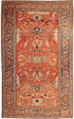 Antique Heriz Serapi Persian Rugs 43696 Nazmiyal