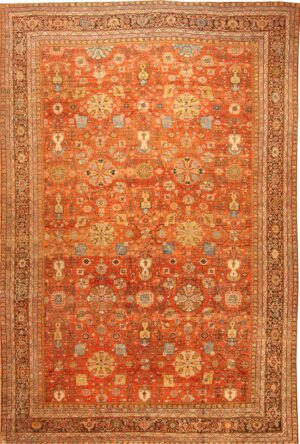Antique Sultanabad Persian Carpet 41594 Detail/Large View