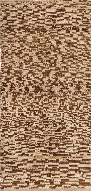 Brown Vintage Mid Century Moroccan Rug 45010 by Nazmiyal Antique Rugs