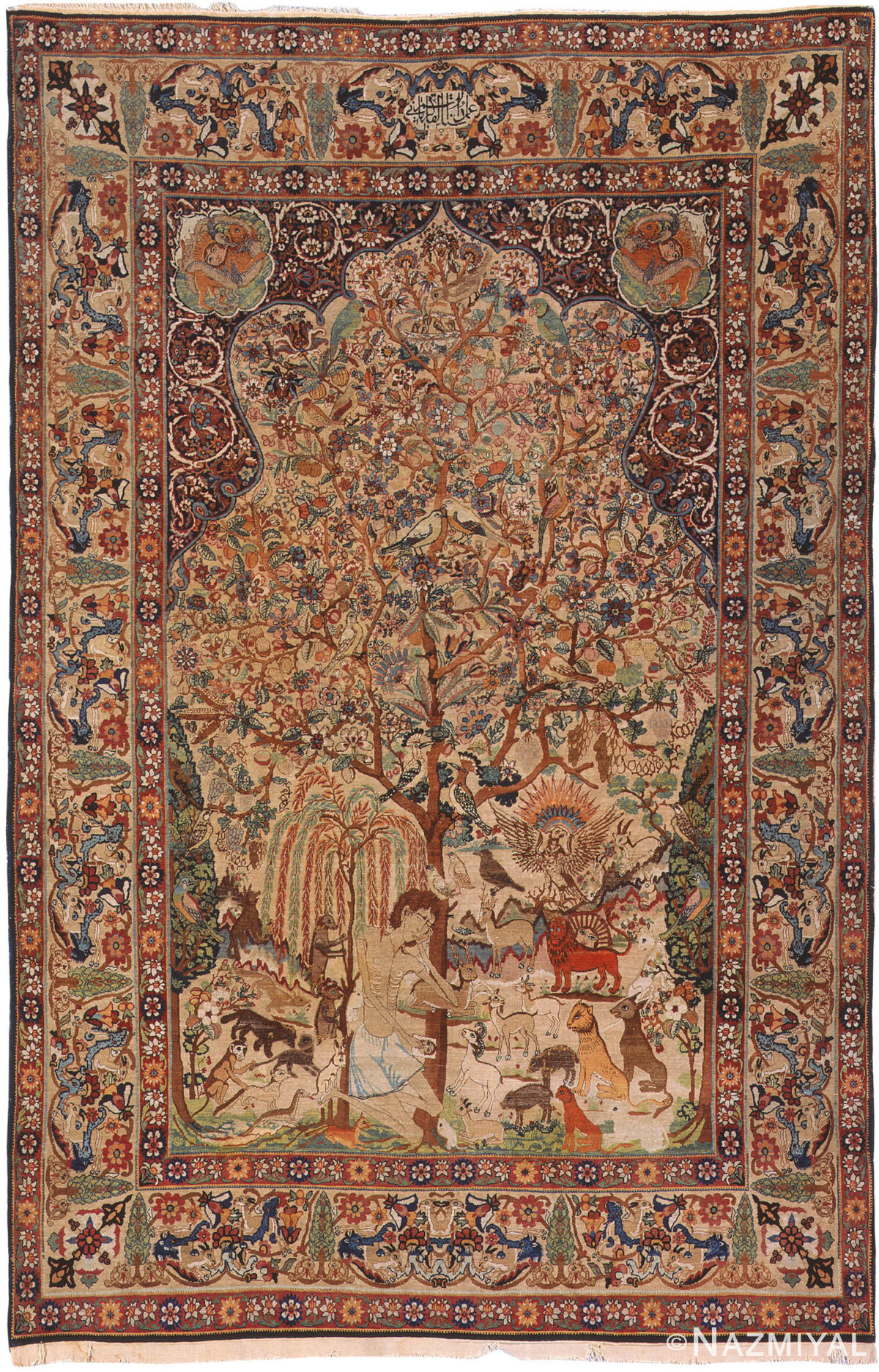 Antique Kerman Persian Rug # 2910 Detail/Large View