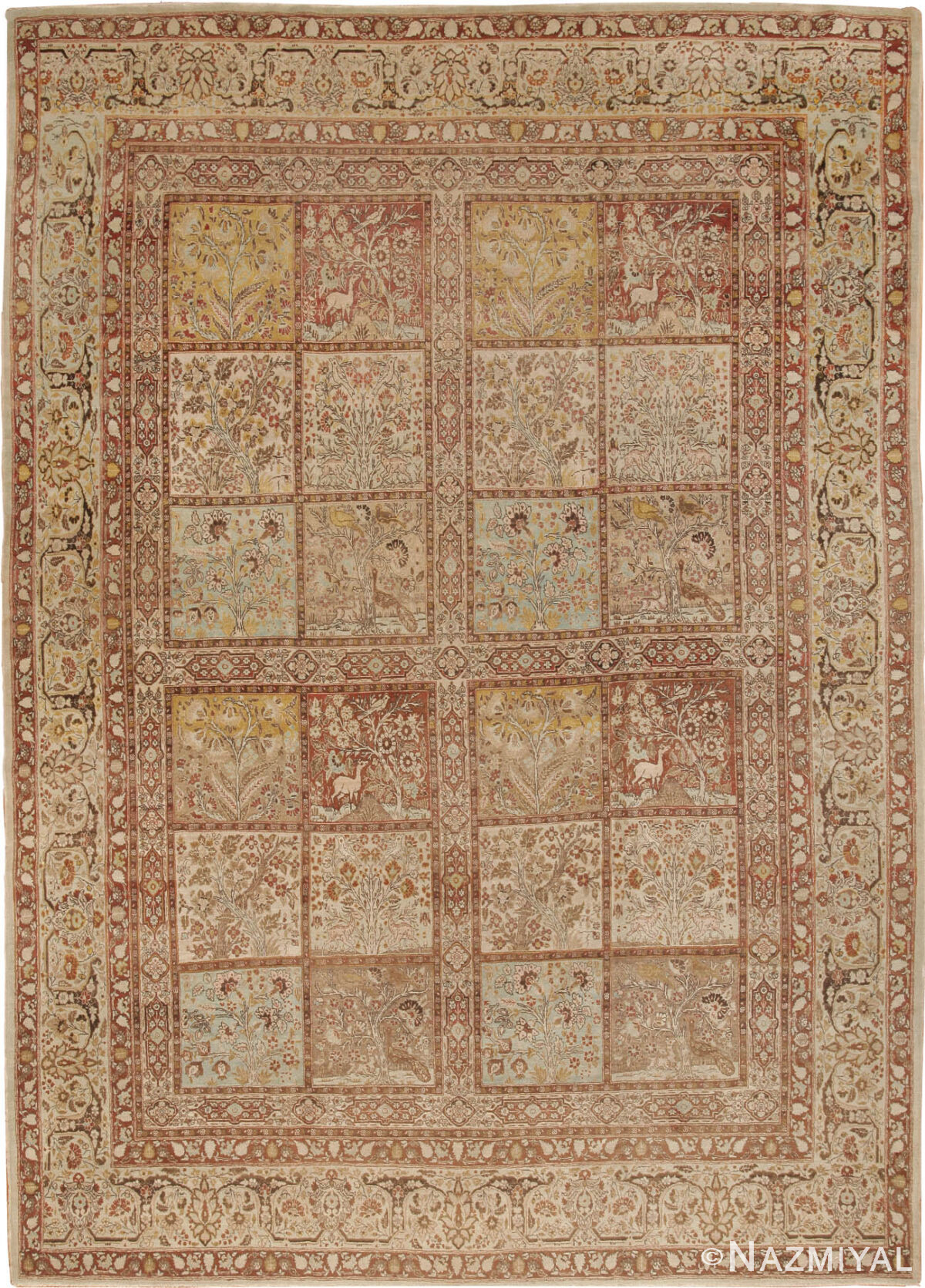 Antique Tabriz Rug 41302 Detail/Large View