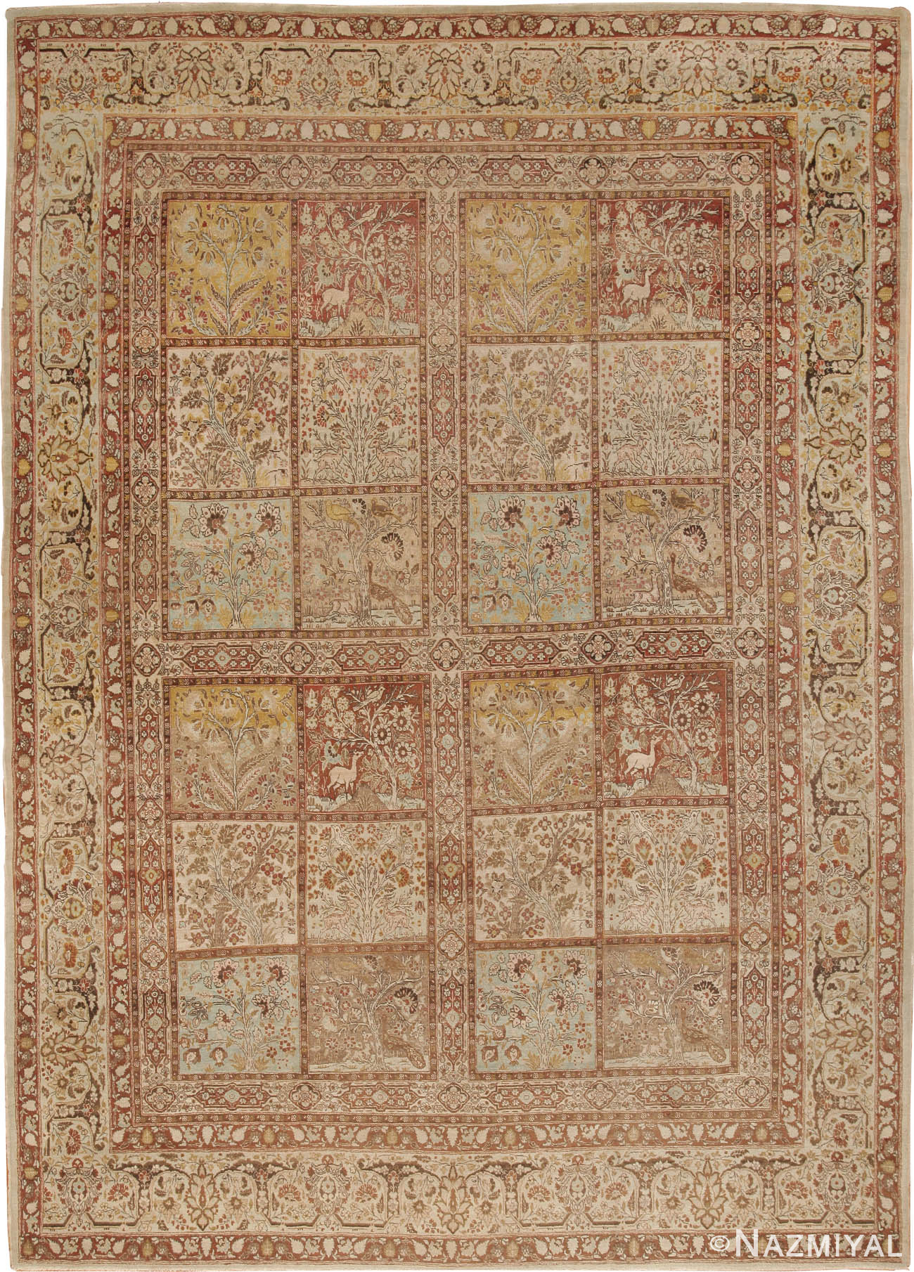 Antique Tabriz Rug 41302 Detail/Large View
