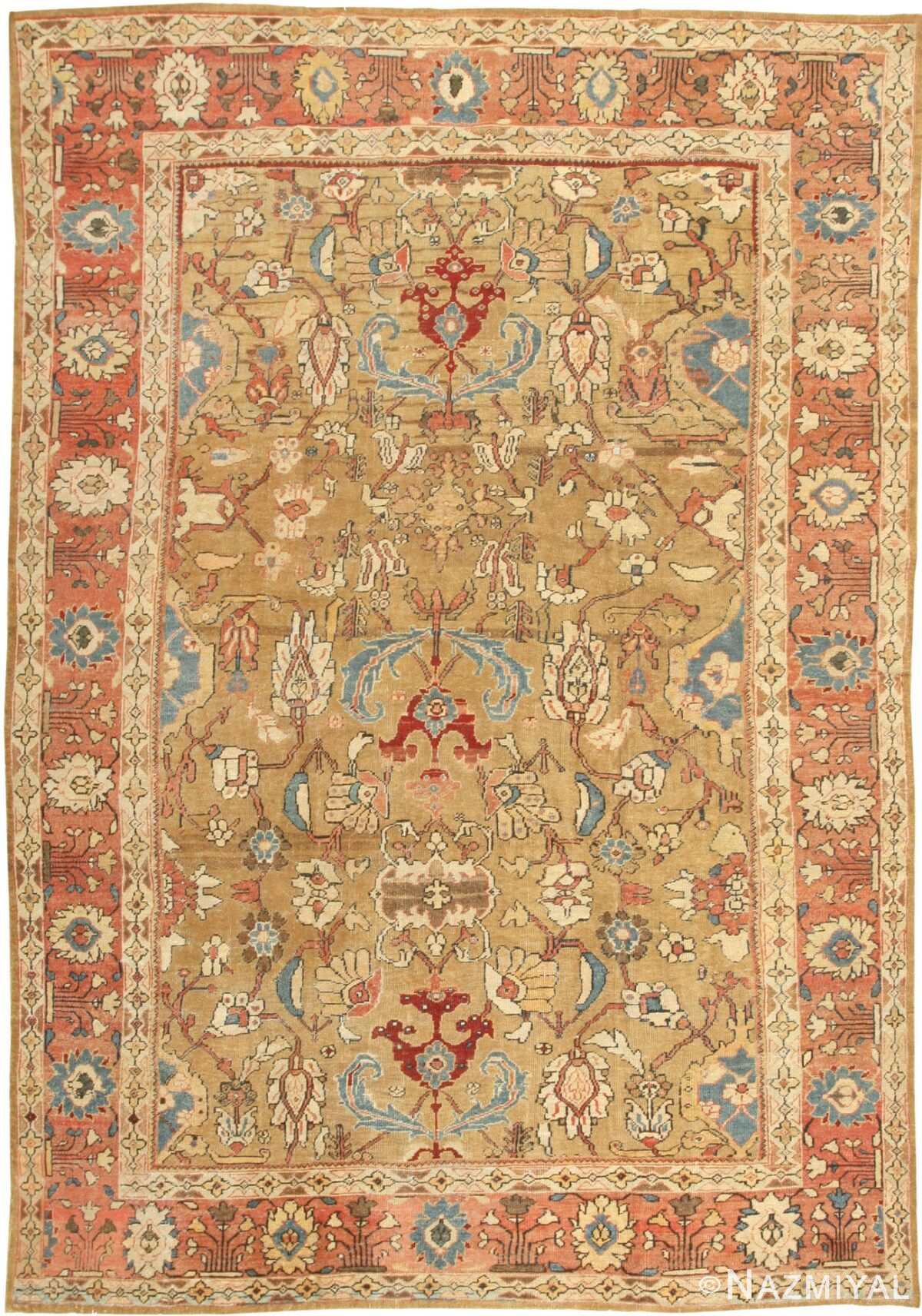 Antique Sultanabad Persian Rugs # 41657 Detail/Large View