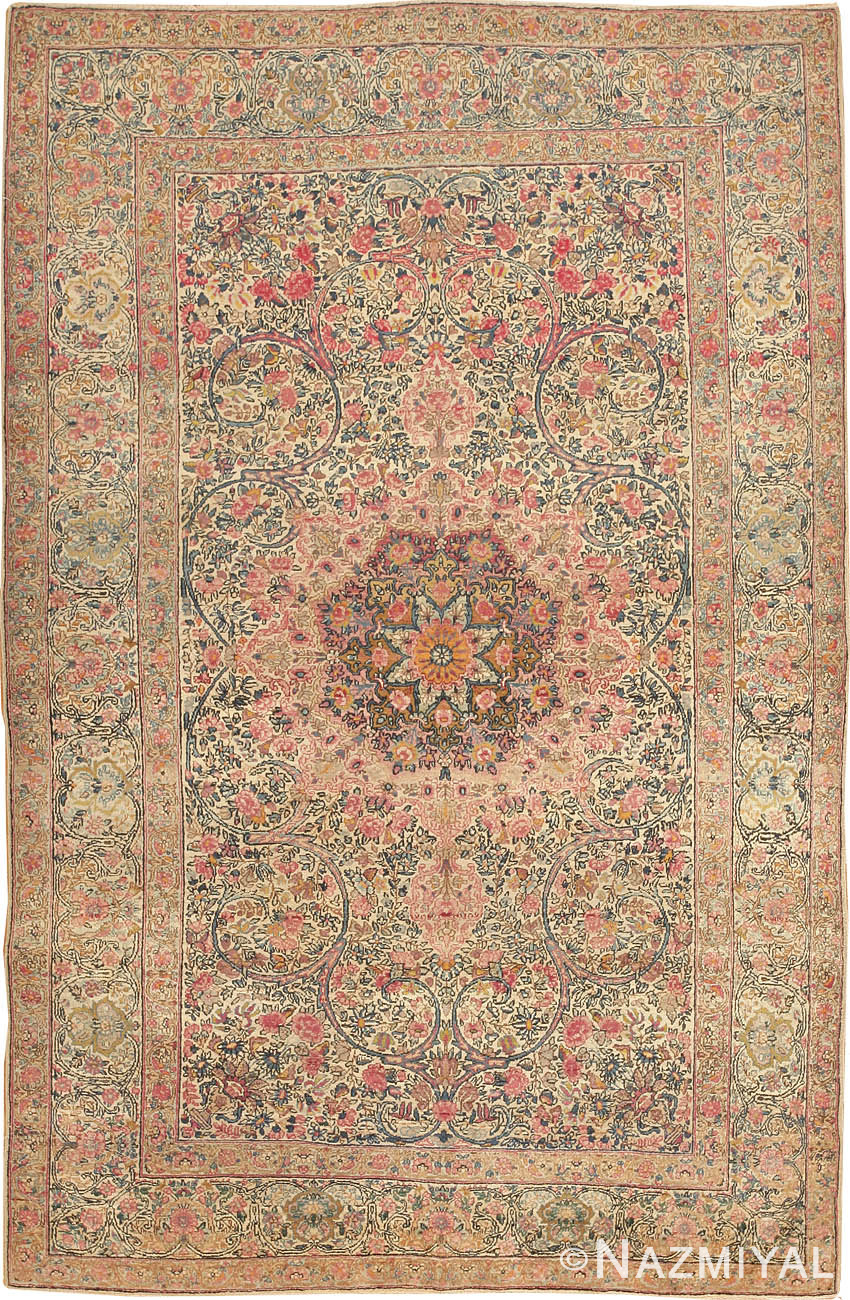 Antique Kerman Persian Rug 43008 Detail/Large View