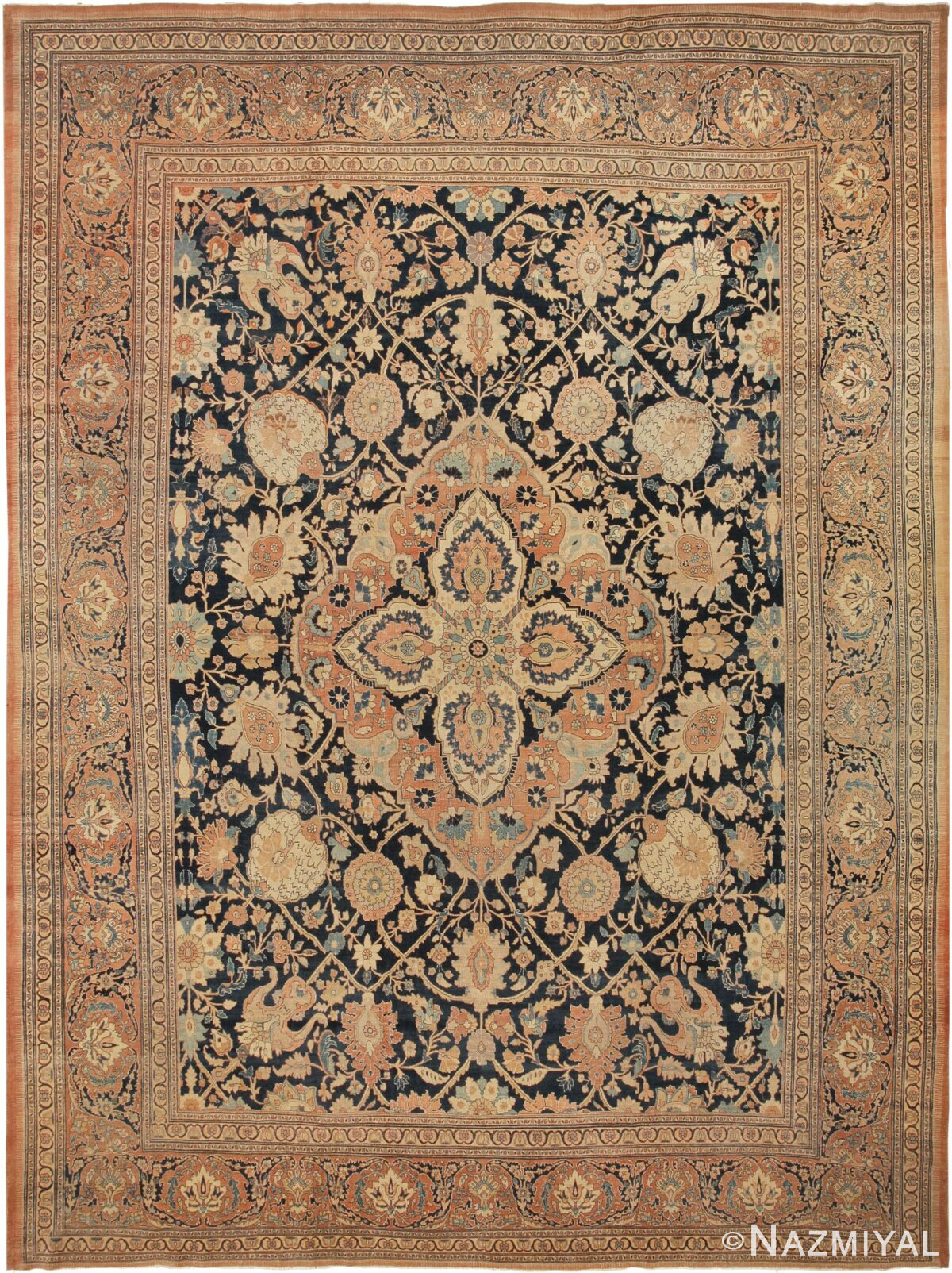 Antique Tabriz Persian Rug 43443 Detail/Large View