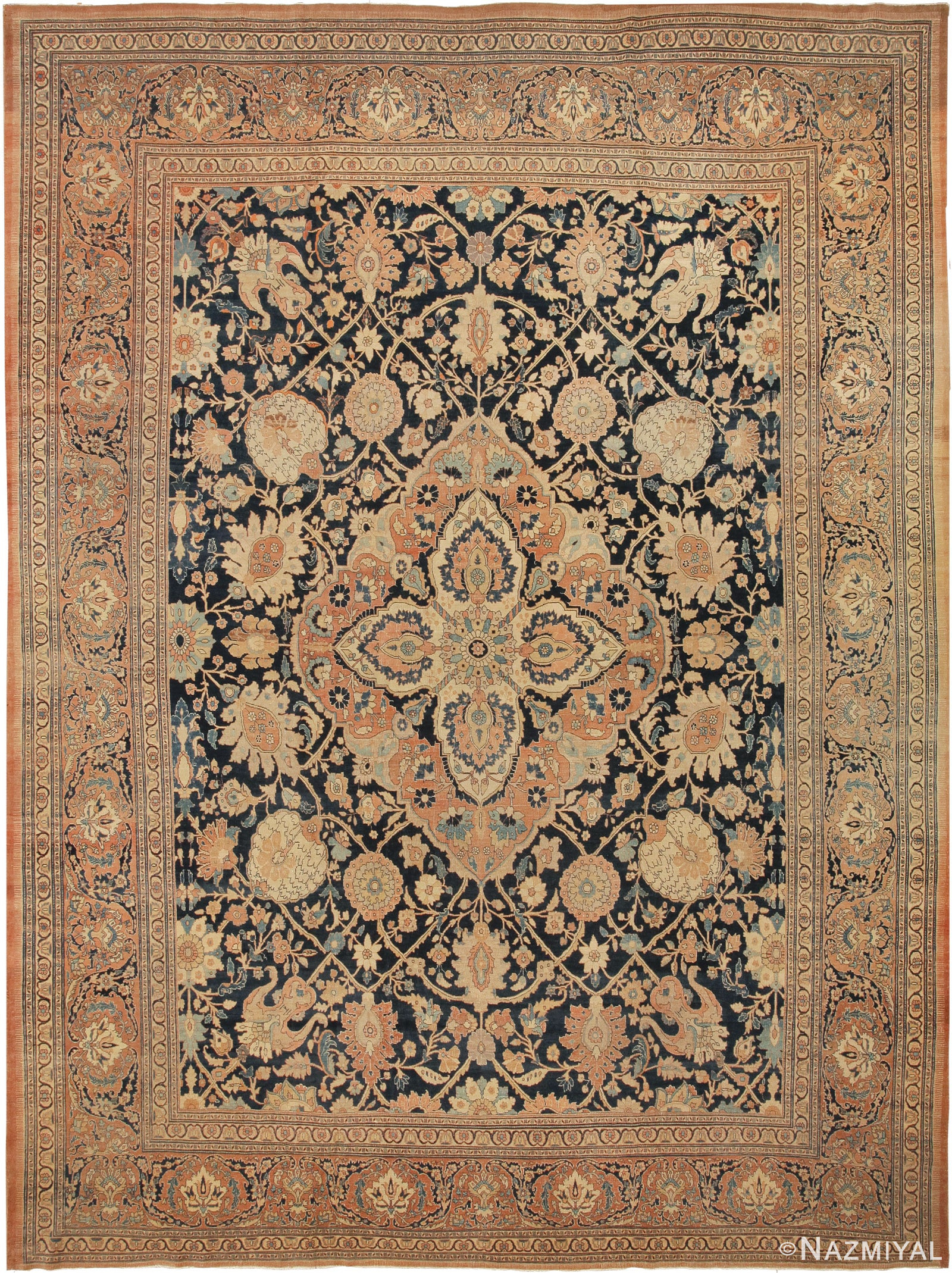 Antique Tabriz Persian Rug 43443 Detail/Large View