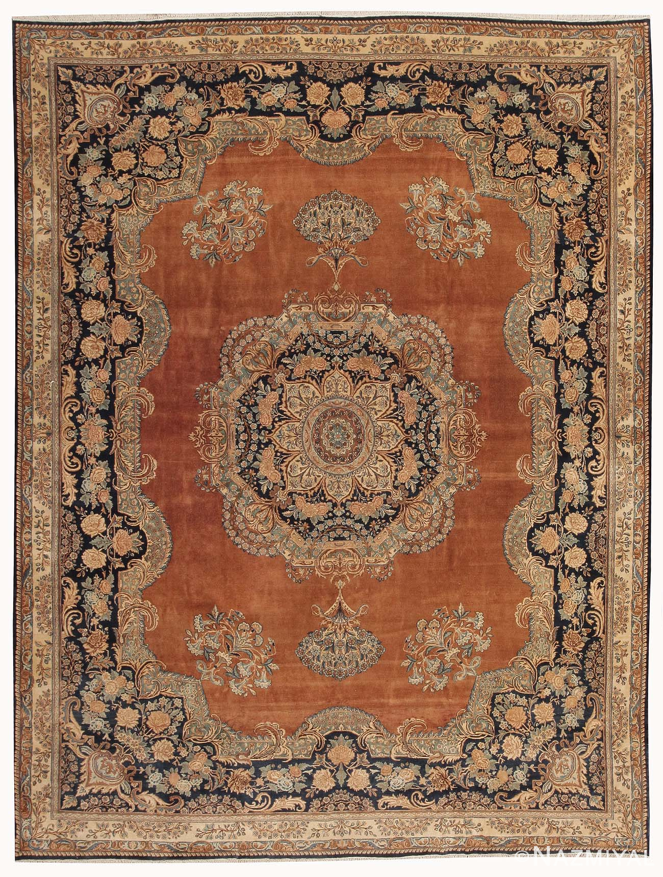 Antique Kerman Persian Rug #43777 Detail/Large View