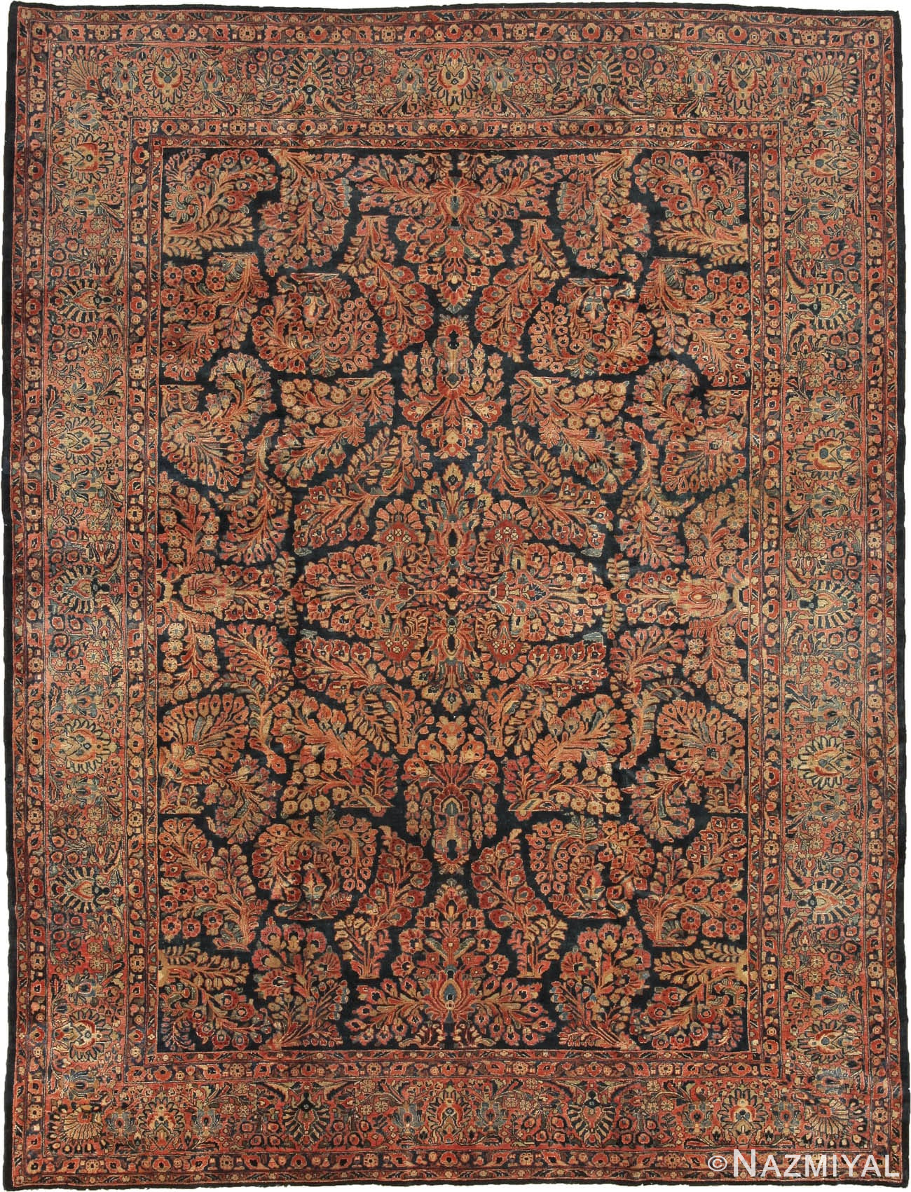 Antique Sarouk Persian Rug 44031 Detail/Large View
