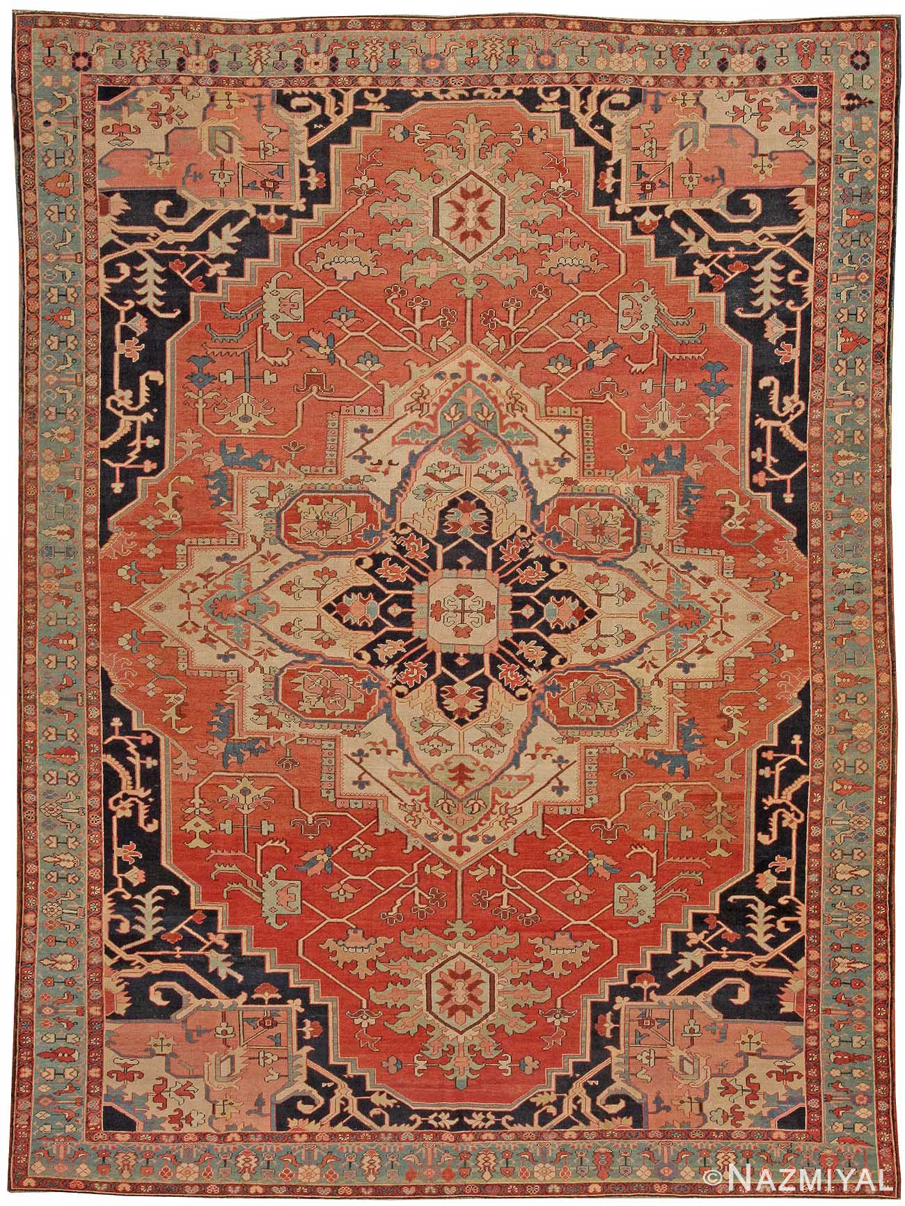 Antique Heriz-Serapi Persian Rug #44199 Detail/Large View