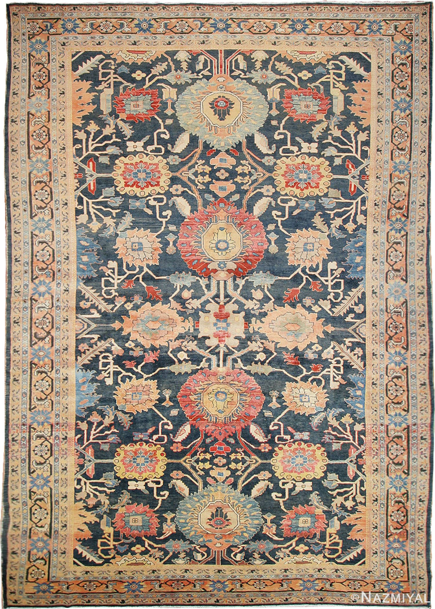 Antique Mahal/Sultanabad Persian Rug #44535 Detail/Large View