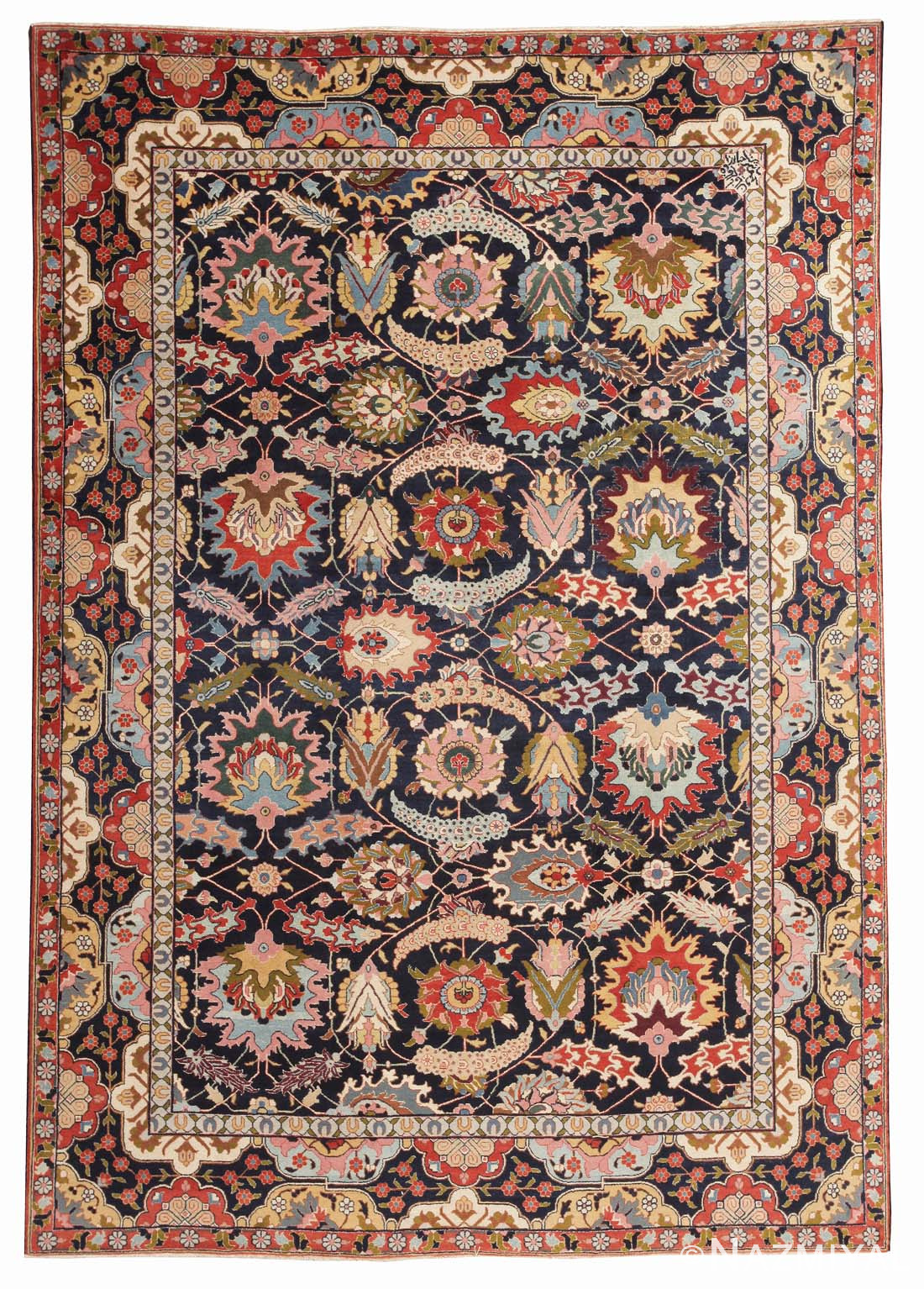 Antique Tabriz Persian Rug #44618 Detail/Large View
