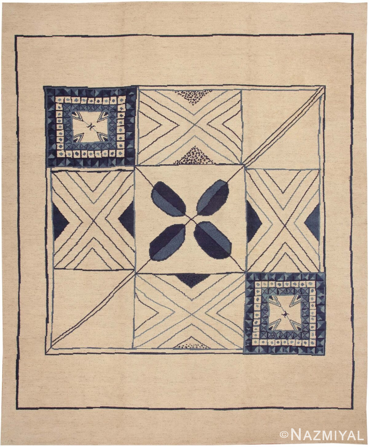Vintage Scandinavian Hendrik Godefridus Polvliet Art Deco Rug 44881 Detail/Large View