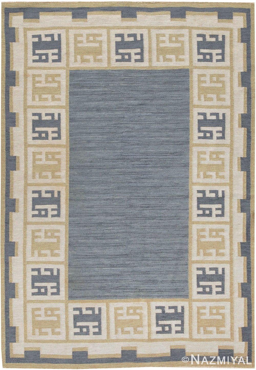 Vintage Art Deco Modernist Swedish Rug 44902 By Sjoqvist Anna Greta Detail/Large View