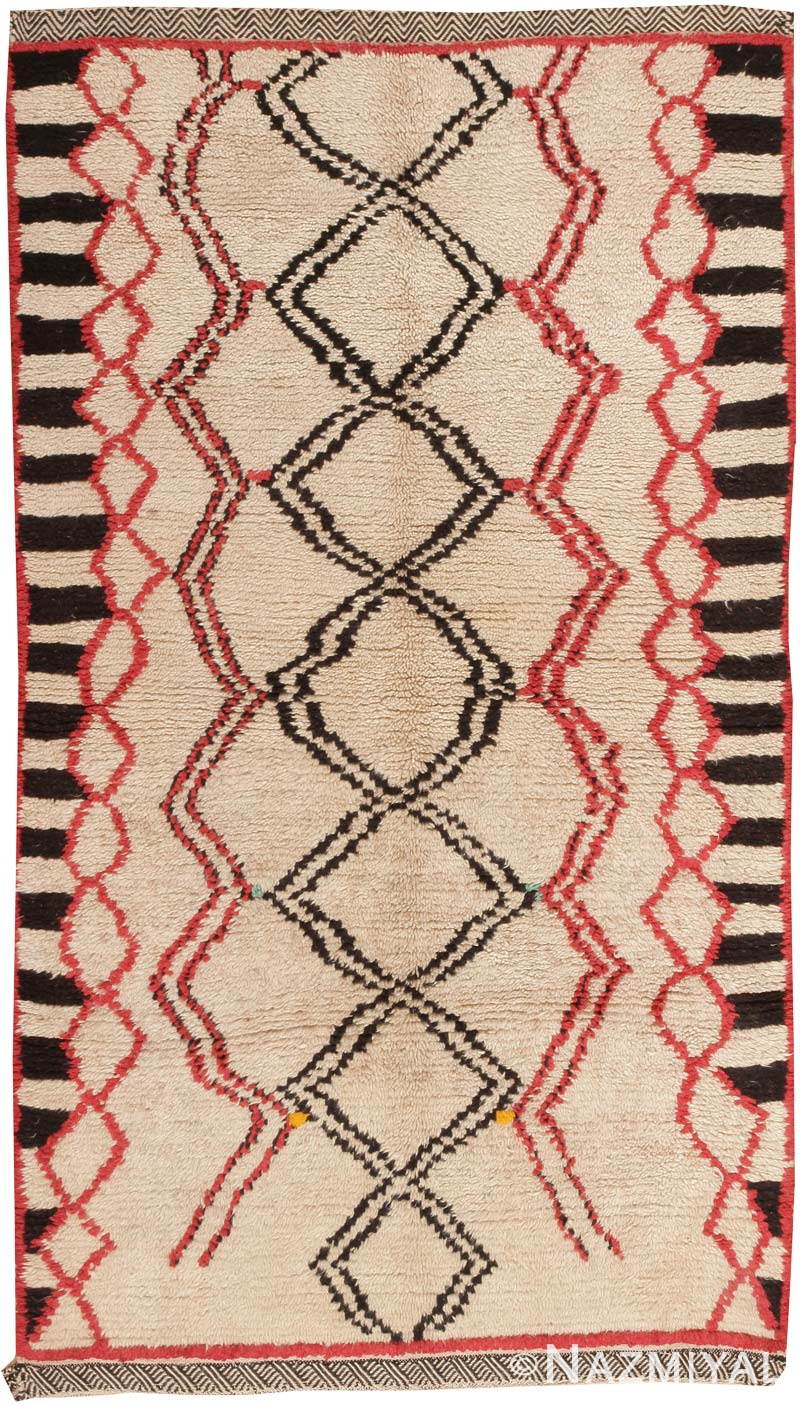 Mid Century Moroccan Rug #45008 Detail/Large View